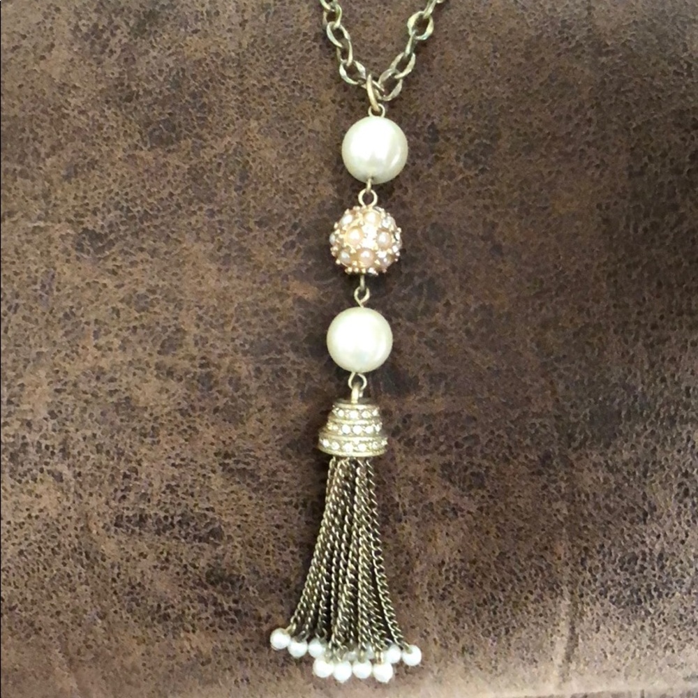 Long Necklace with chain tassels